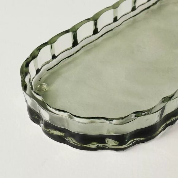 Fluted Glass Bathroom Tray - Light Green - Hearth & Hand Magnolia  - Target - Picture 3 of 9